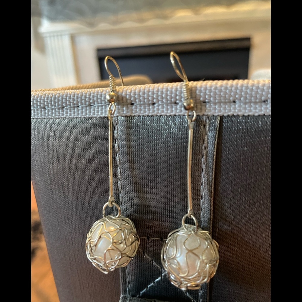 Silver and Pearl earrings